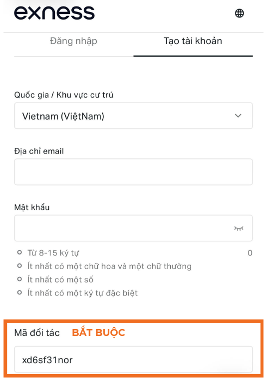 mở tài khoản exness